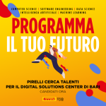 Pirelli assume bari avviate le selezioni per assumere 50 giovani presso il nuovo Digital Solutions Center di Bari