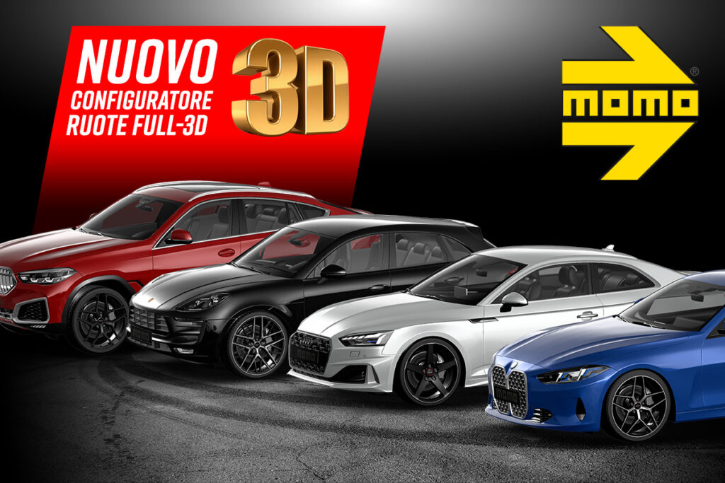 MOMO lancia il nuovo configuratore ruote full-3D: realismo avanzato e oltre 2.000 vetture già disponibili