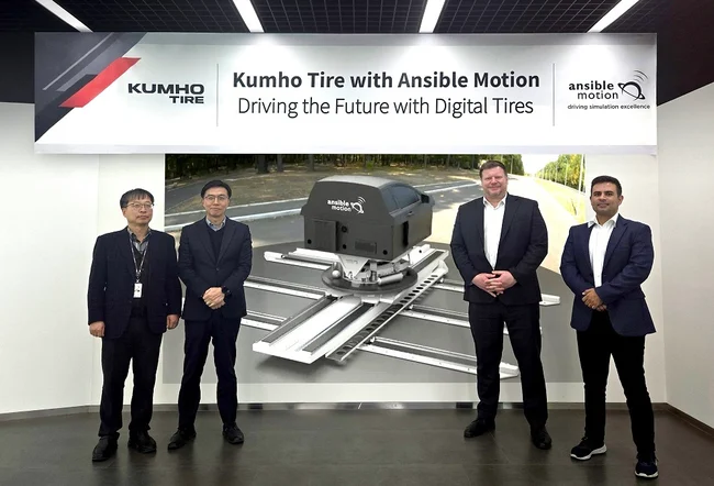 Kumho Tire collabora con Ansible Motion per lo sviluppo virtuale dei pneumatici