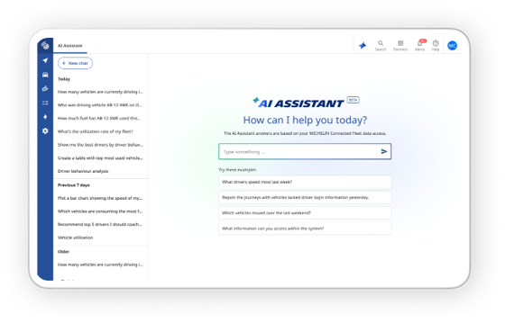 Michelin Connected Fleet migliora le performance operative dei fleet manager con un assistente AI integrato nella piattaforma MyConnectedFleet